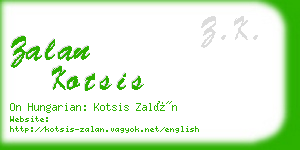 zalan kotsis business card